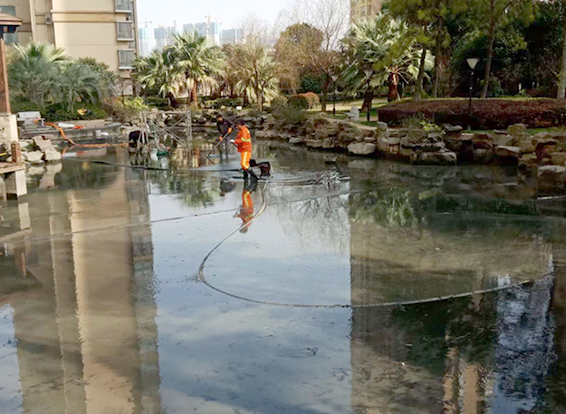 肇源景观池淤泥清理